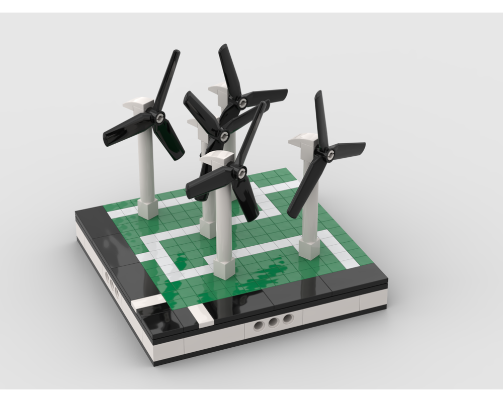 MOC - Wind turbine farm for a Modular City - How to build it   