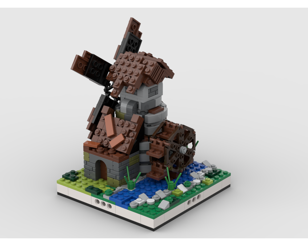 MOC - Windmill for a Modular Village - How to build it   