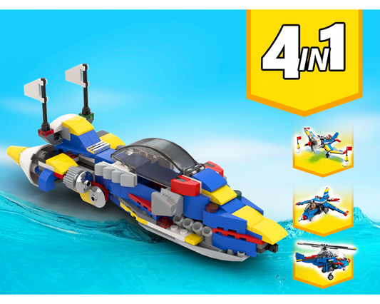 MOC - 31094 Speed Boat Alternative Build - How to build it   