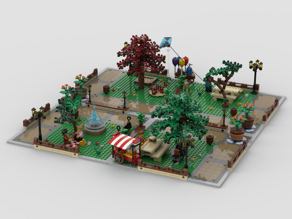 MOC - Display for stands series - Modular Market | Space for 16 stands MOCs