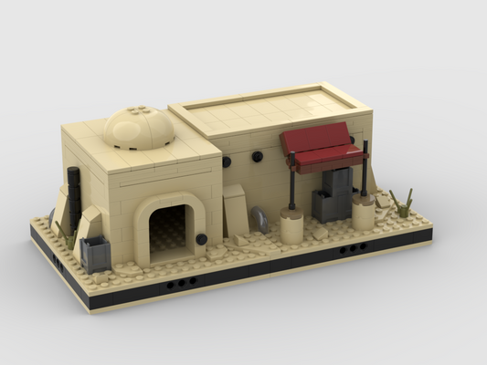 MOC - Desert House #12 for a Modular Desert space village - How to build it   