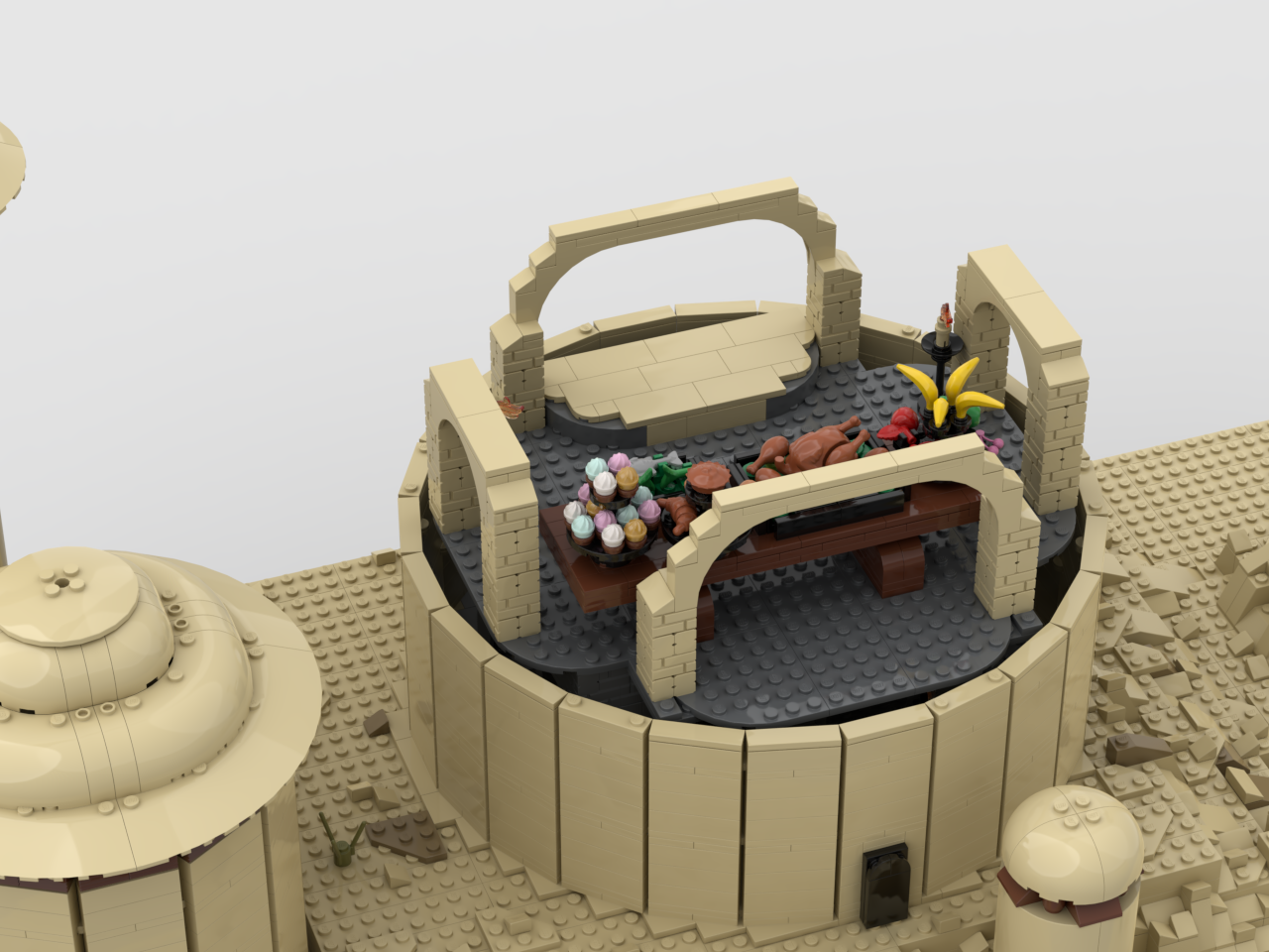 MOC - jabba's palace for a Modular Tatooine - How to build it   