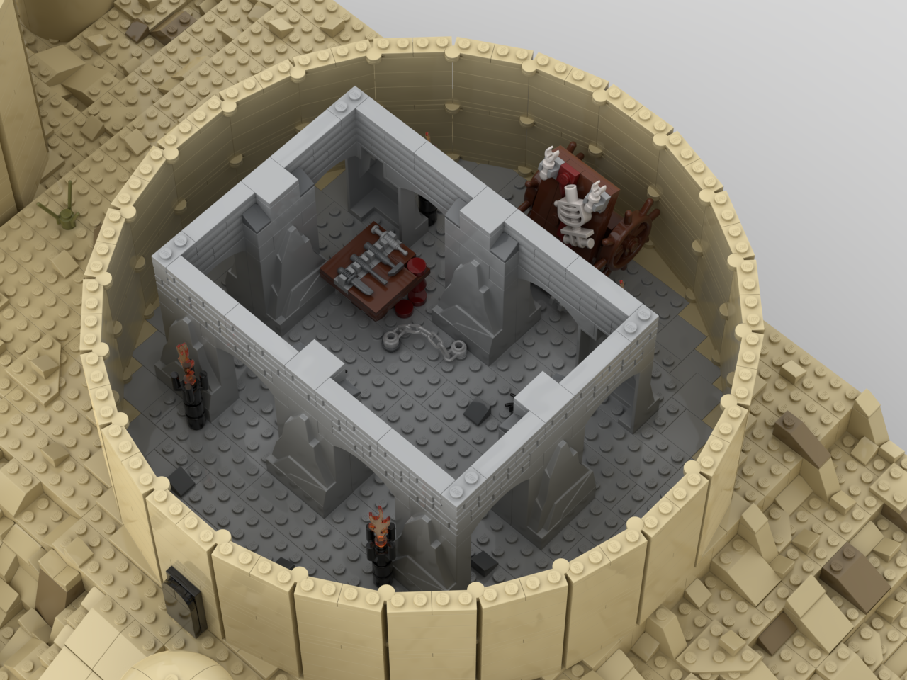 MOC - jabba's palace for a Modular Tatooine - How to build it   