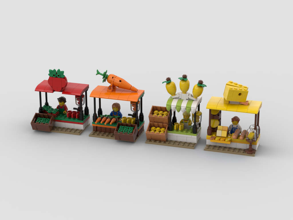 MOC - Market Stand Pack #1 – How to build it