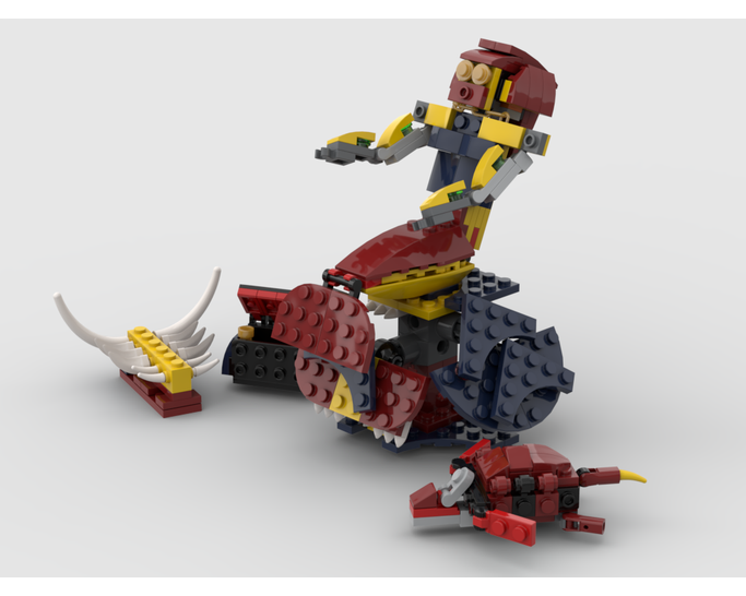 MOC - 31102 Mermaid sitting on a rock Alternative Build - How to build it   