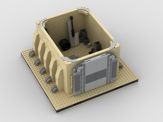 MOC - Desert spaceship garage #15 for a Modular Desert space village - How to build it   